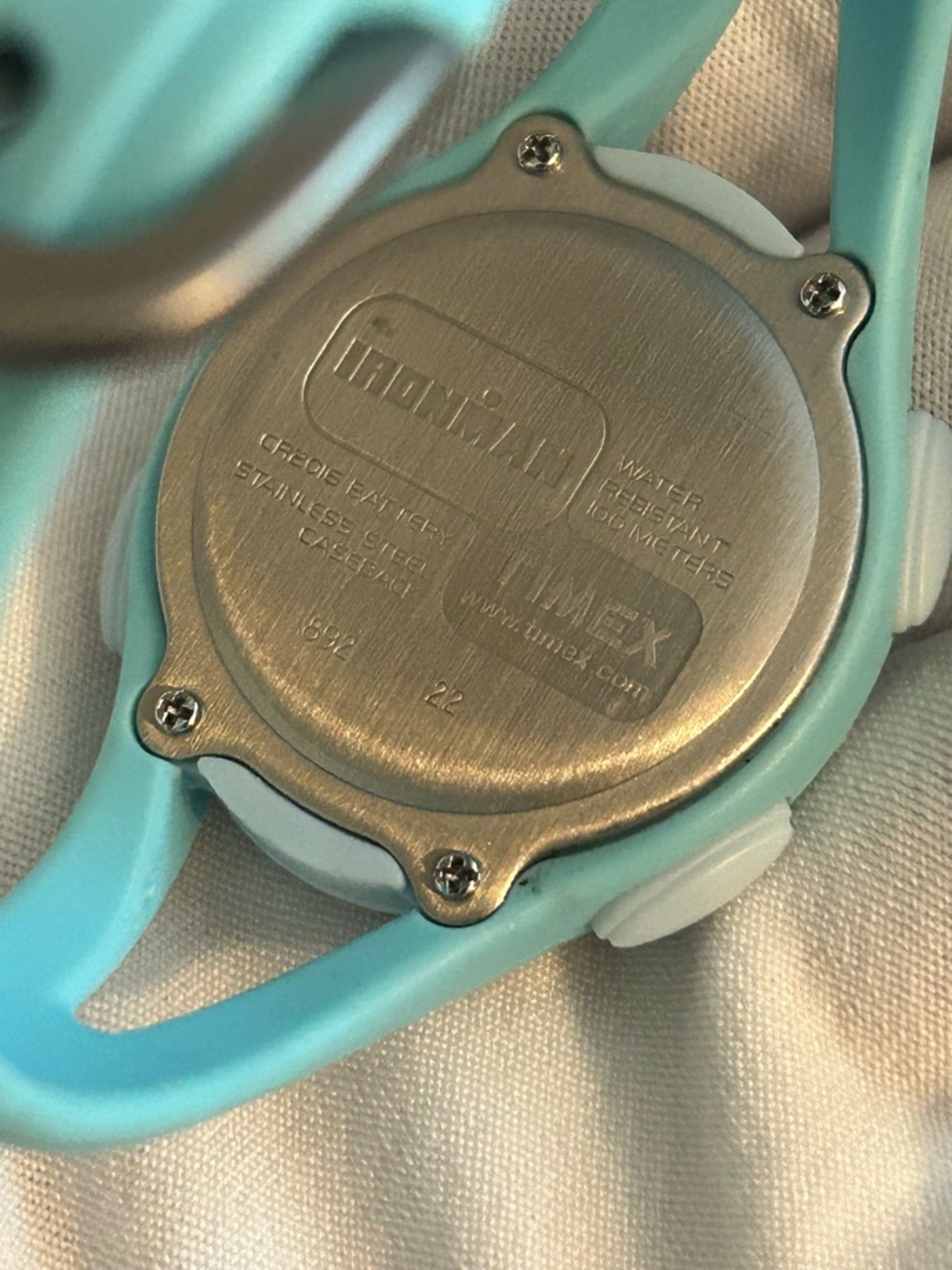 Timex Ironman Triathlon Digital Sports Watch - Aqua Blue and Silver - Picture 4 of 5